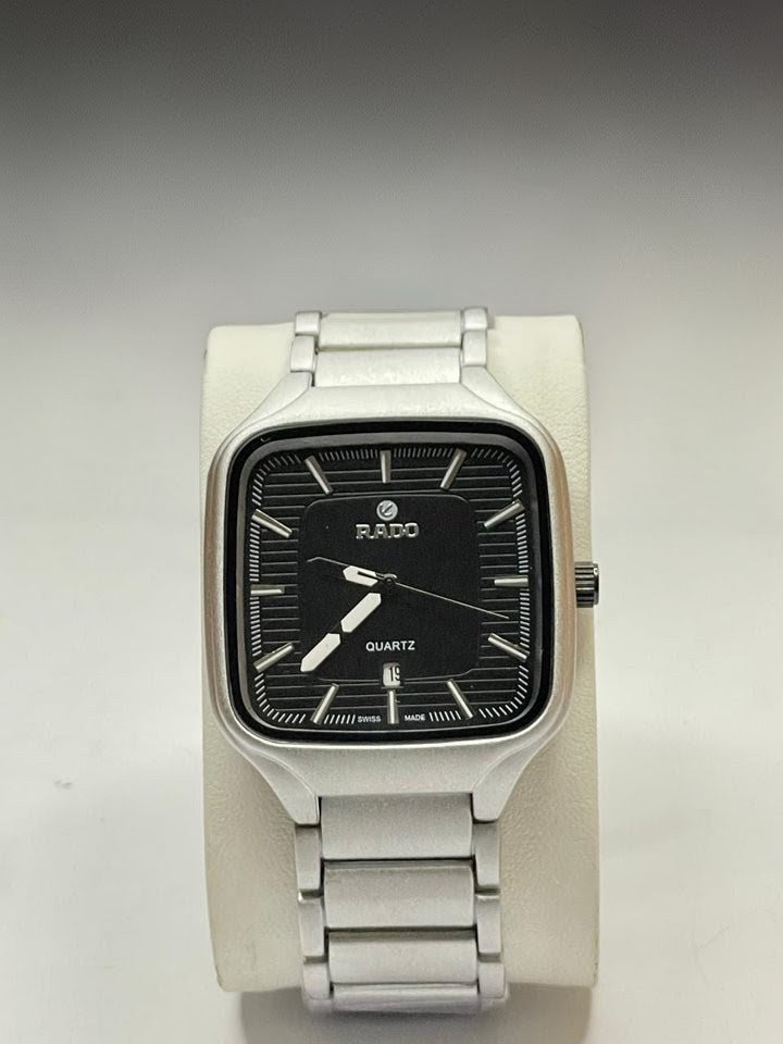 Rado Matte Silver Square Dial Men's Watch | Metal Chain | AA-STYLE |