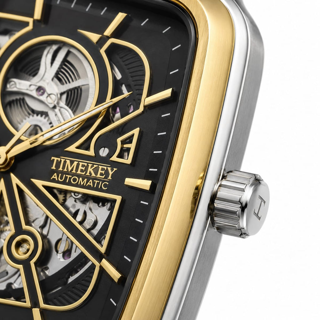 Timekey automatic skeleton | Premium square-bezel mechanical series (AWTM-00203) | AA-STYLE |