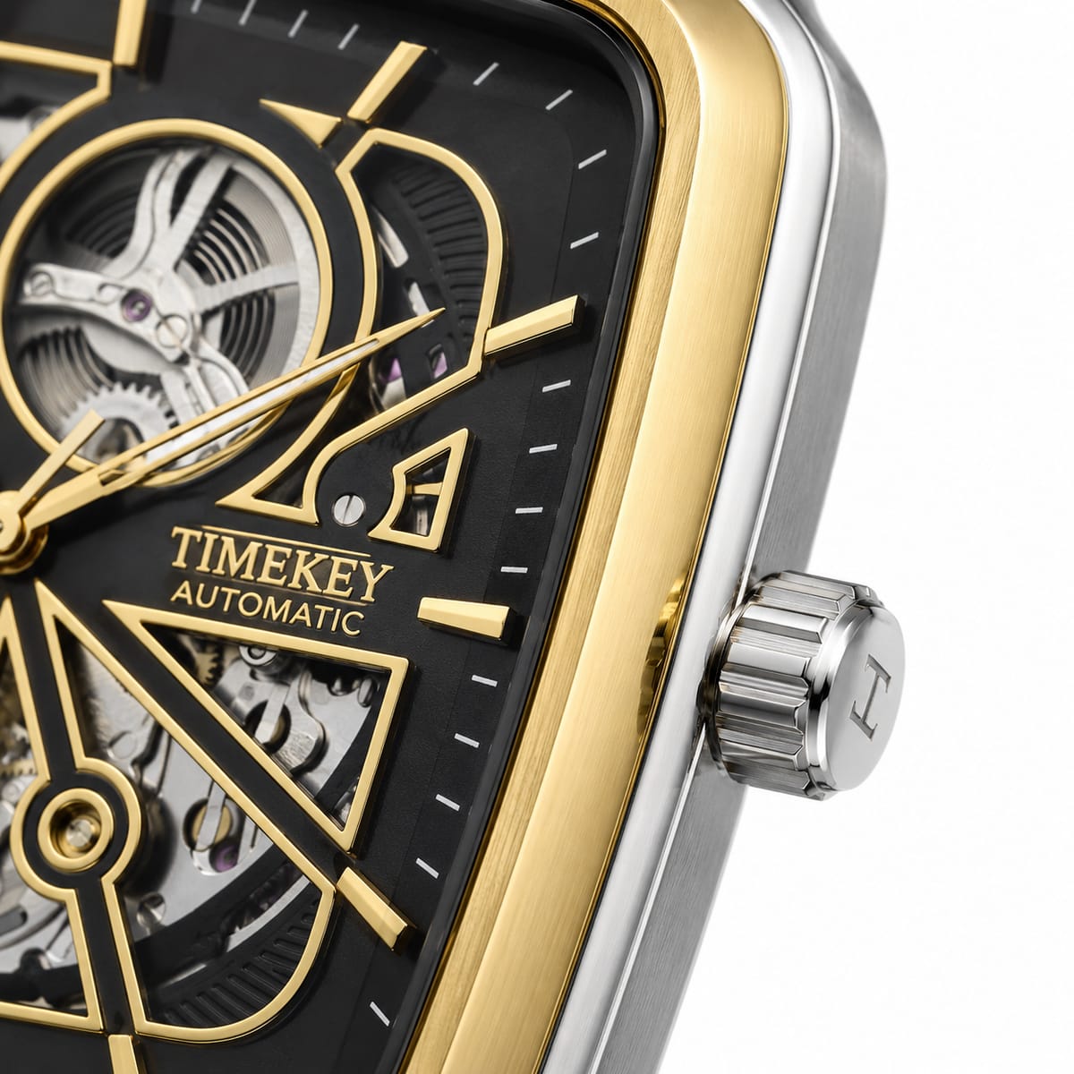 Timekey automatic skeleton | Premium square-bezel mechanical series (AWTM-00203) | AA-STYLE |