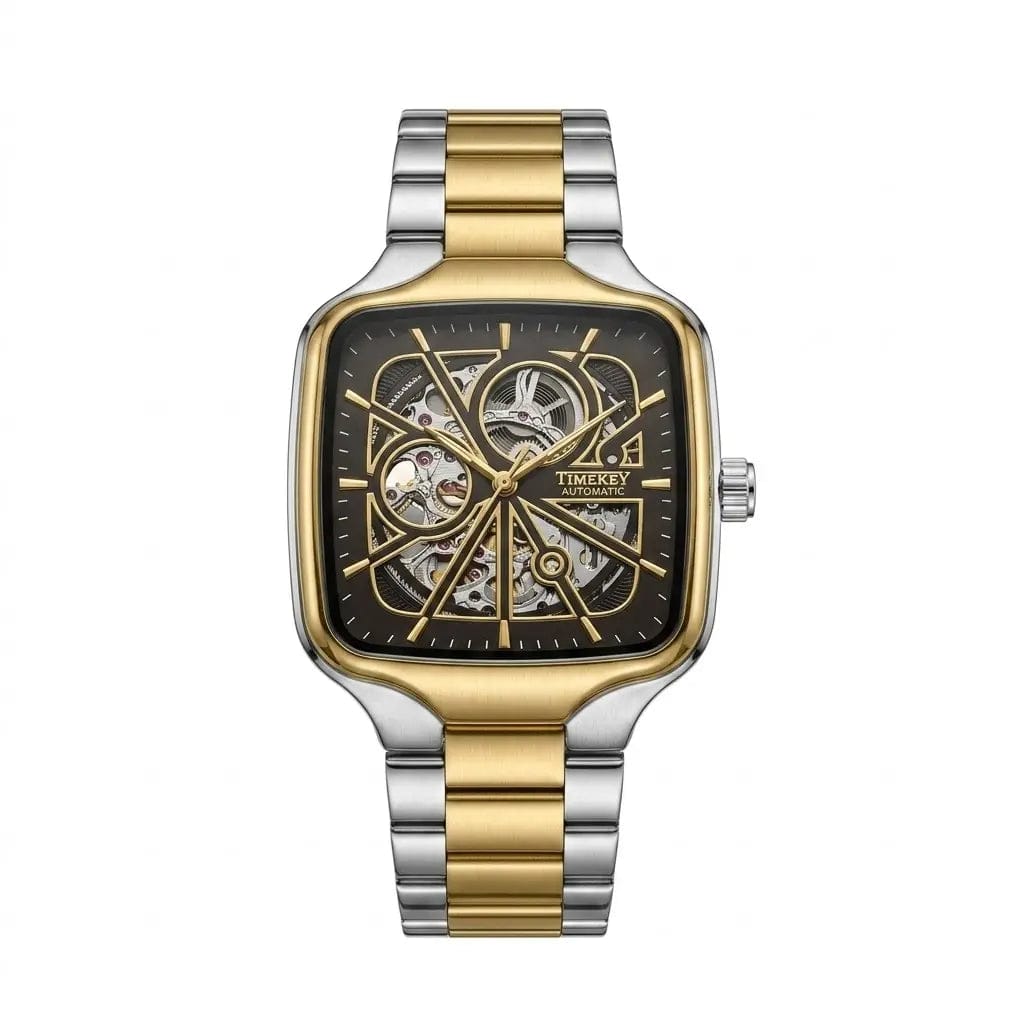 Timekey automatic skeleton | Premium square-bezel mechanical series (AWTM-00203) | AA-STYLE |