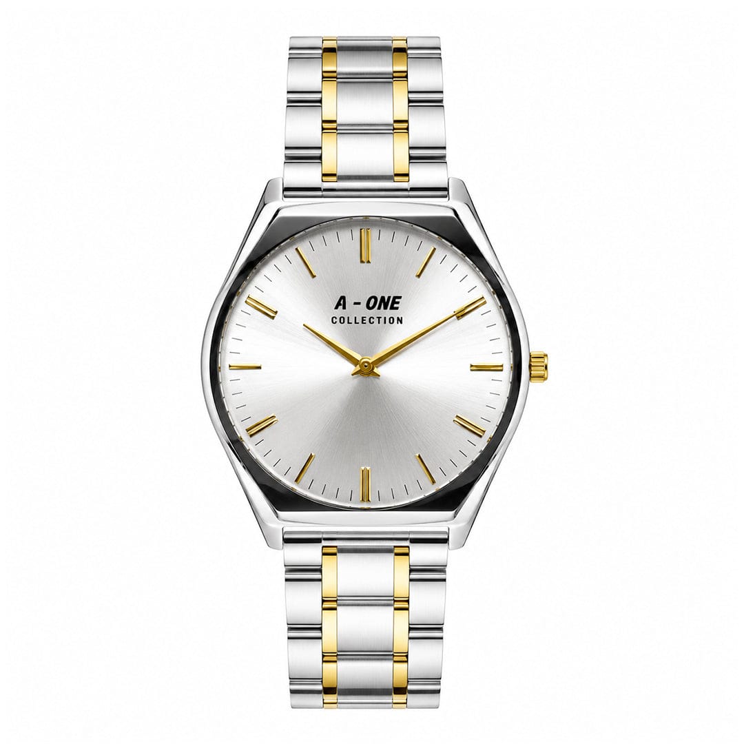 A-ONE COLLECTION Executive Edition | Metallic Sunburst Dial Stainless Steel Quartz Watch (AWAM-00271) | AA-STYLE |