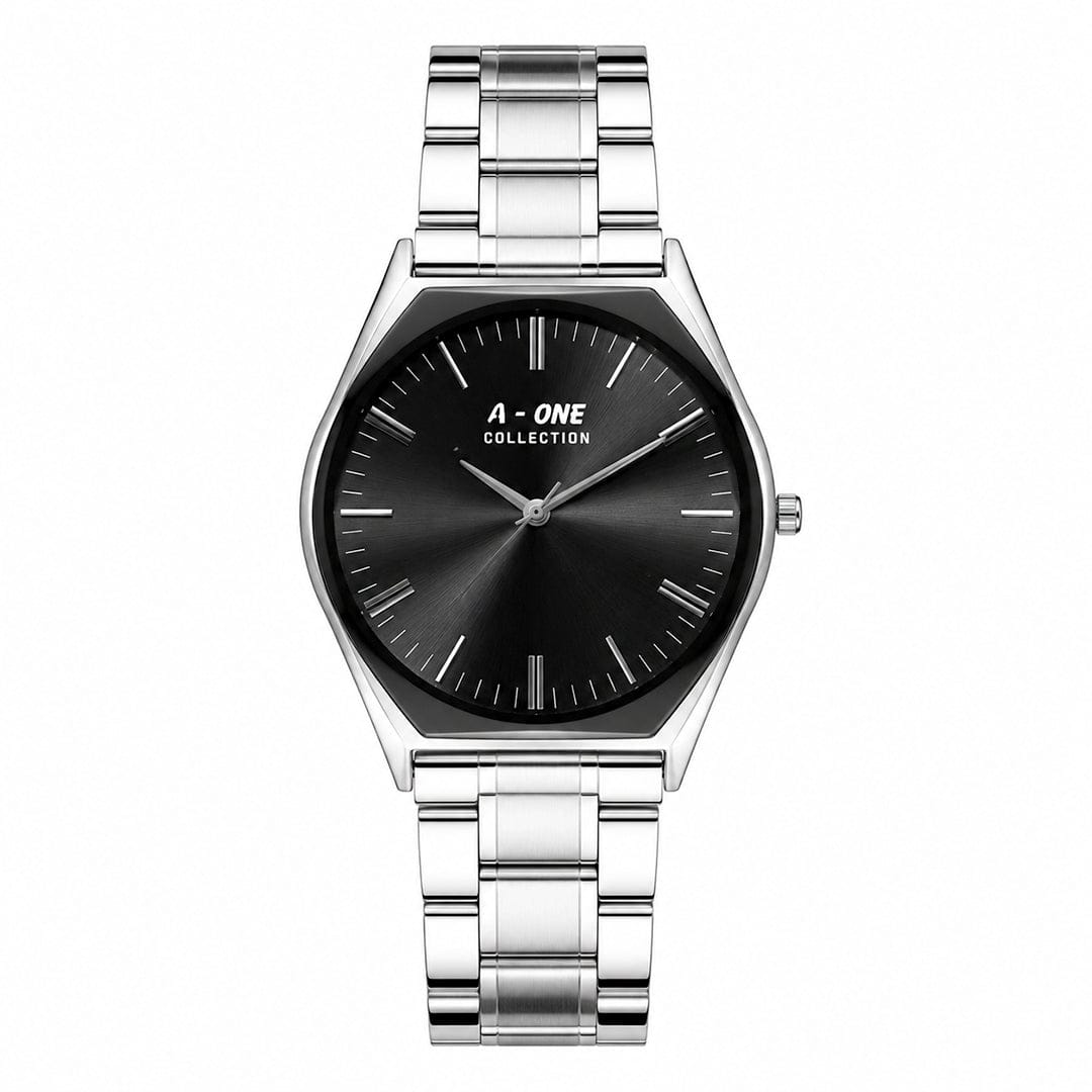 A-ONE COLLECTION Executive Edition | Metallic Sunburst Dial Stainless Steel Quartz Watch (AWAM-00271) | AA-STYLE |
