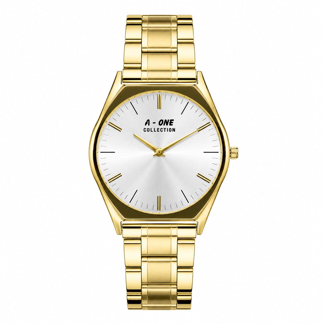 A-ONE COLLECTION Executive Edition | Metallic Sunburst Dial Stainless Steel Quartz Watch (AWAM-00271) | AA-STYLE |