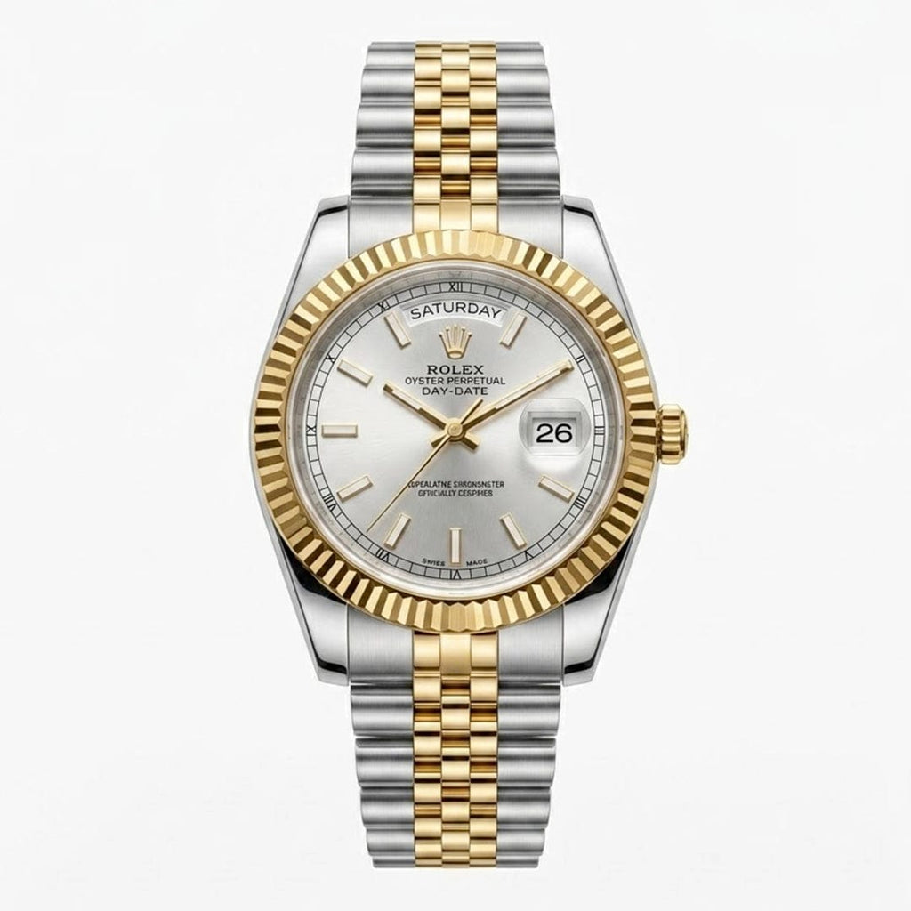 Rolex Day-Date President Series (Automatic Master Copy) | Premium Fluted Bezel with Jubilee Link Bracelet | AA-STYLE |