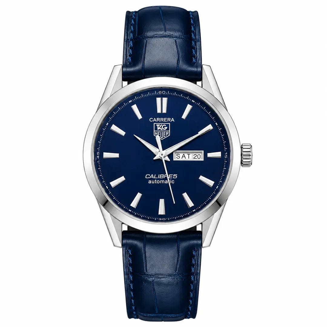 Tag Heuer Carrera Calibre 5 (Quartz Homage) | Classic Executive Watch with Alligator-Grain Leather Strap (AWTM-00267) | AA-Style |